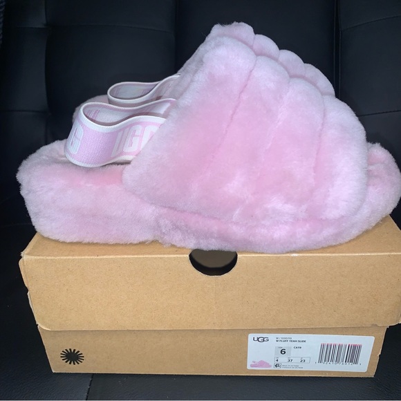 UGG Shoes - UGG® Fluff Yeah Slide Seashell Pink Size 6 w/ original box